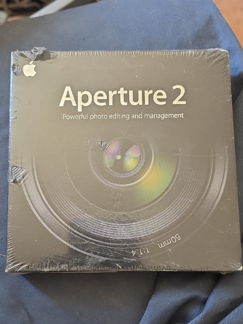 Apple Aperture 2 Photo Editing Software - Black with Rainbow Lens Graphic